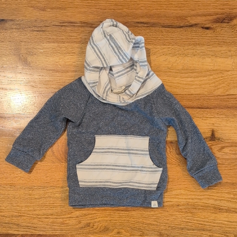 Kids Blue Striped Hoodie